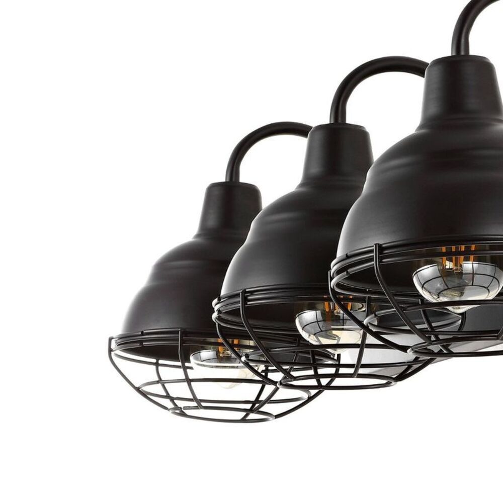 JONATHAN Y - 24.5" 3-Light Levi Industrial Farmhouse Iron LED V Bronze - Picture 6 of 8